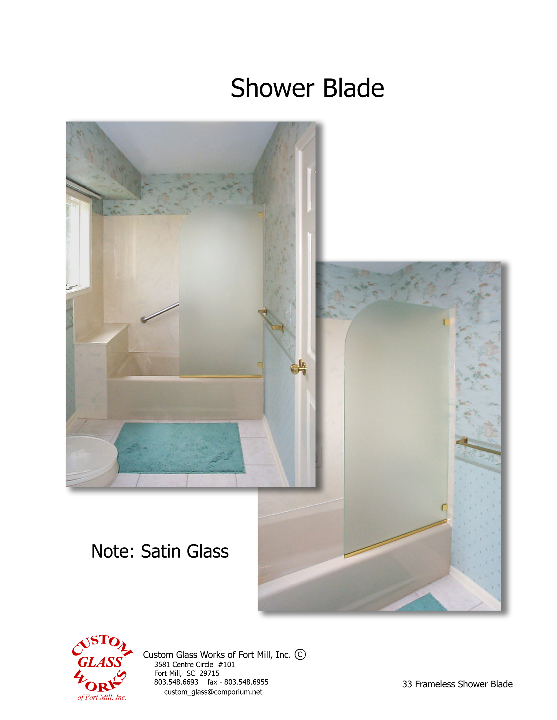 33 Frameless Shower Blade